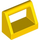 Yellow Tile, Modified 1 x 2 with Handle