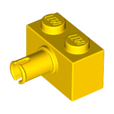 Yellow Brick, Modified 1 x 2 with Pin