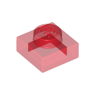 Trans-Red Plate 1 x 1