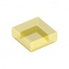 Trans-Yellow Tile 1 x 1 with Groove