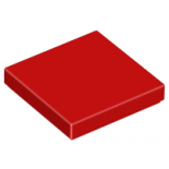 Red Tile 2 x 2 with Groove