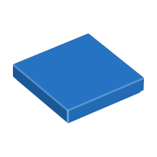 Blue Tile 2 x 2 with Groove