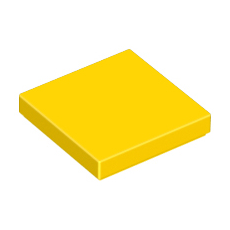 Yellow Tile 2 x 2 with Groove