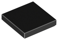 Black Tile 2 x 2 with Groove