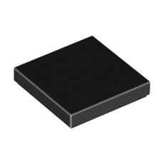 Black Tile 2 x 2 with Groove