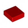 Red Tile 1 x 1 with Groove