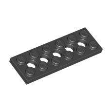 Black Technic, Plate 2 x 6 with 5 Holes