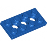 Blue Technic, Plate 2 x 4 with 3 Holes