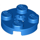 Blue Plate, Round 2 x 2 with Axle Hole