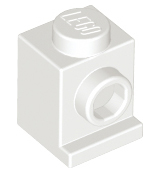 White Brick, Modified 1 x 1 with Headlight