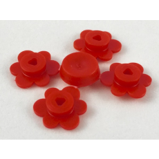 Red Plant Flower Small, 4 on Sprue