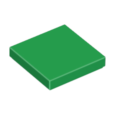 Green Tile 2 x 2 with Groove