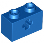 Blue Technic, Brick 1 x 2 with Axle Hole
