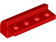 Red Slope, Curved 2 x 4 x 1 1/3 with Four Recessed Studs