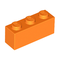 Orange Brick 1 x 3