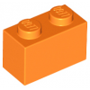 Orange Brick 1 x 2