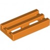 Orange Tile, Modified 1 x 2 Grille with Bottom Groove / Lip