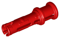 Red Technic, Pin Long with Friction Ridges Lengthwise and Stop Bush