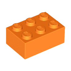 Orange Brick 2 x 3