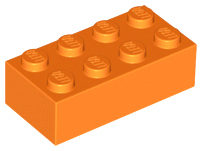 Orange Brick 2 x 4