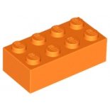 Orange Brick 2 x 4