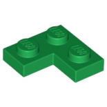 Green Plate 2 x 2 Corner