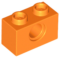 Orange Technic, Brick 1 x 2 with Hole