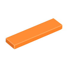 Orange Tile 1 x 4