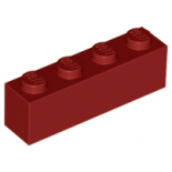 Dark Red Brick 1 x 4
