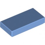 Medium Blue Tile 1 x 2 with Groove