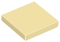 Tan Tile 2 x 2 with Groove