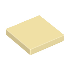 Tan Tile 2 x 2 with Groove