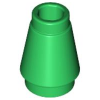 Green Cone 1 x 1 with Top Groove
