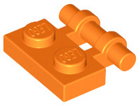 Orange Plate, Modified 1 x 2 with Handle on Side - Free Ends