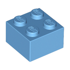 Medium Blue Brick 2 x 2