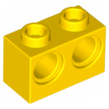 Yellow Technic, Brick 1 x 2 with Holes
