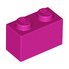 Magenta Brick 1 x 2