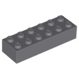 Dark Bluish Gray Brick 2 x 6