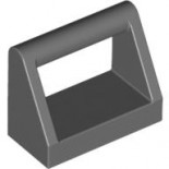 Dark Bluish Gray Tile, Modified 1 x 2 with Handle