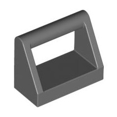 Dark Bluish Gray Tile, Modified 1 x 2 with Handle