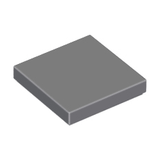 Dark Bluish Gray Tile 2 x 2 with Groove