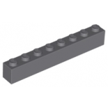 Dark Bluish Gray Brick 1 x 8