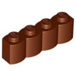 Reddish Brown Brick, Modified 1 x 4 with Log Profile