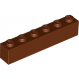 Reddish Brown Brick 1 x 6