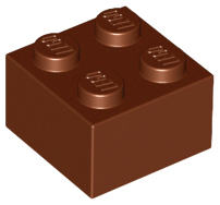 Reddish Brown Brick 2 x 2
