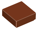 Reddish Brown Tile 1 x 1 with Groove
