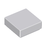 Light Bluish Gray Tile 1 x 1 with Groove