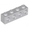 Light Bluish Gray Brick, Modified 1 x 4 with 4 Studs on 1 Side
