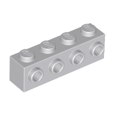 Light Bluish Gray Brick, Modified 1 x 4 with 4 Studs on 1 Side