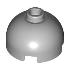 Light Bluish Gray Brick, Round 2 x 2 Dome Top with Bottom Axle Holder - Hollow Stud